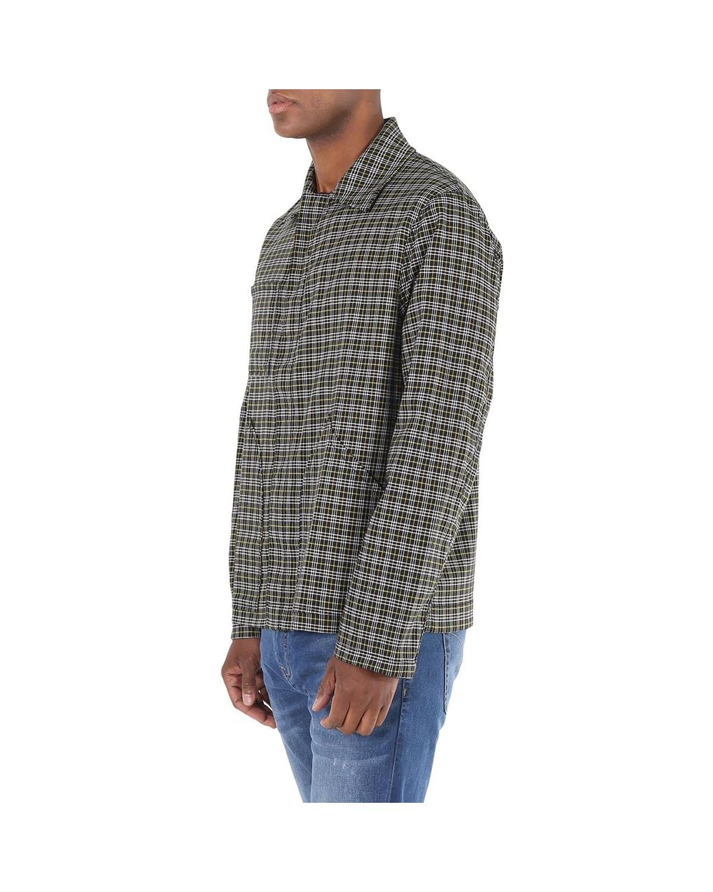 Roberto Cavalli Gray Zebra And Check Print Reversible Jacket, Brand Size 52 Us for men
