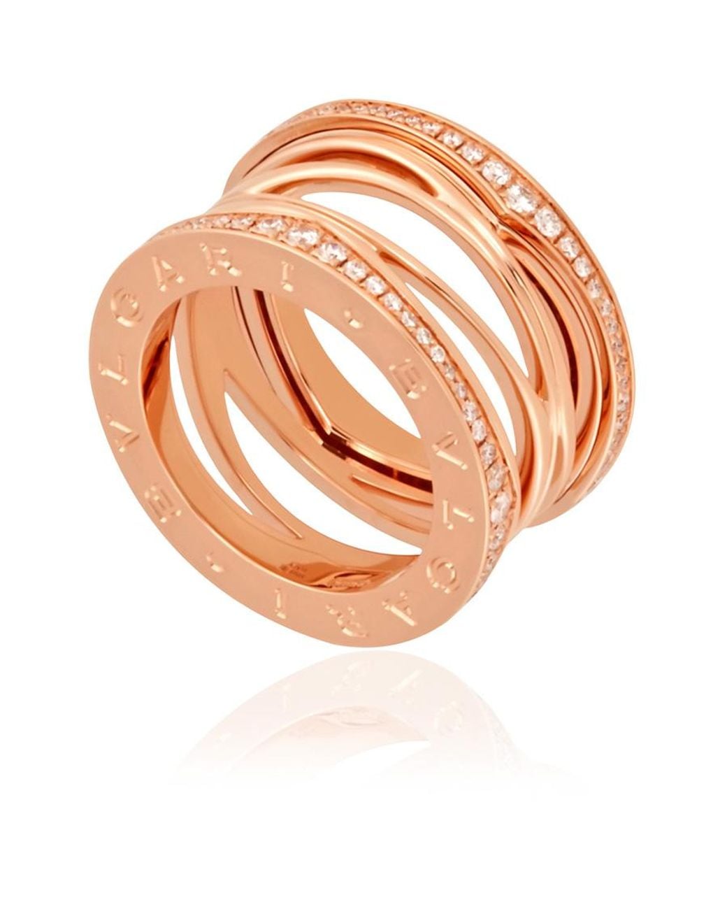 BVLGARI Metallic B.Zero1 Ladies 4-Band Ring for men