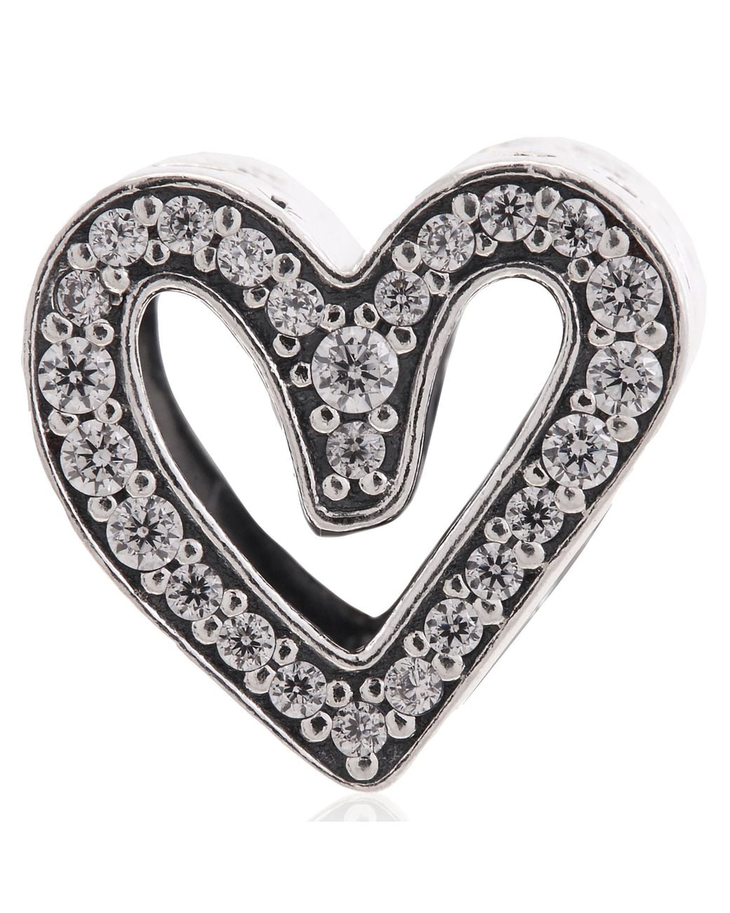 Pandora White Sparkling Freehand Heart Charm for men