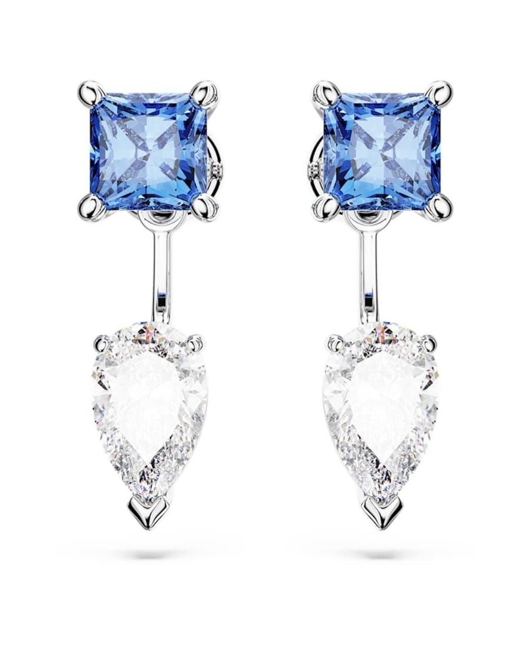 Swarovski Blue Mesmera Mixed Cuts Earring Jackets for men