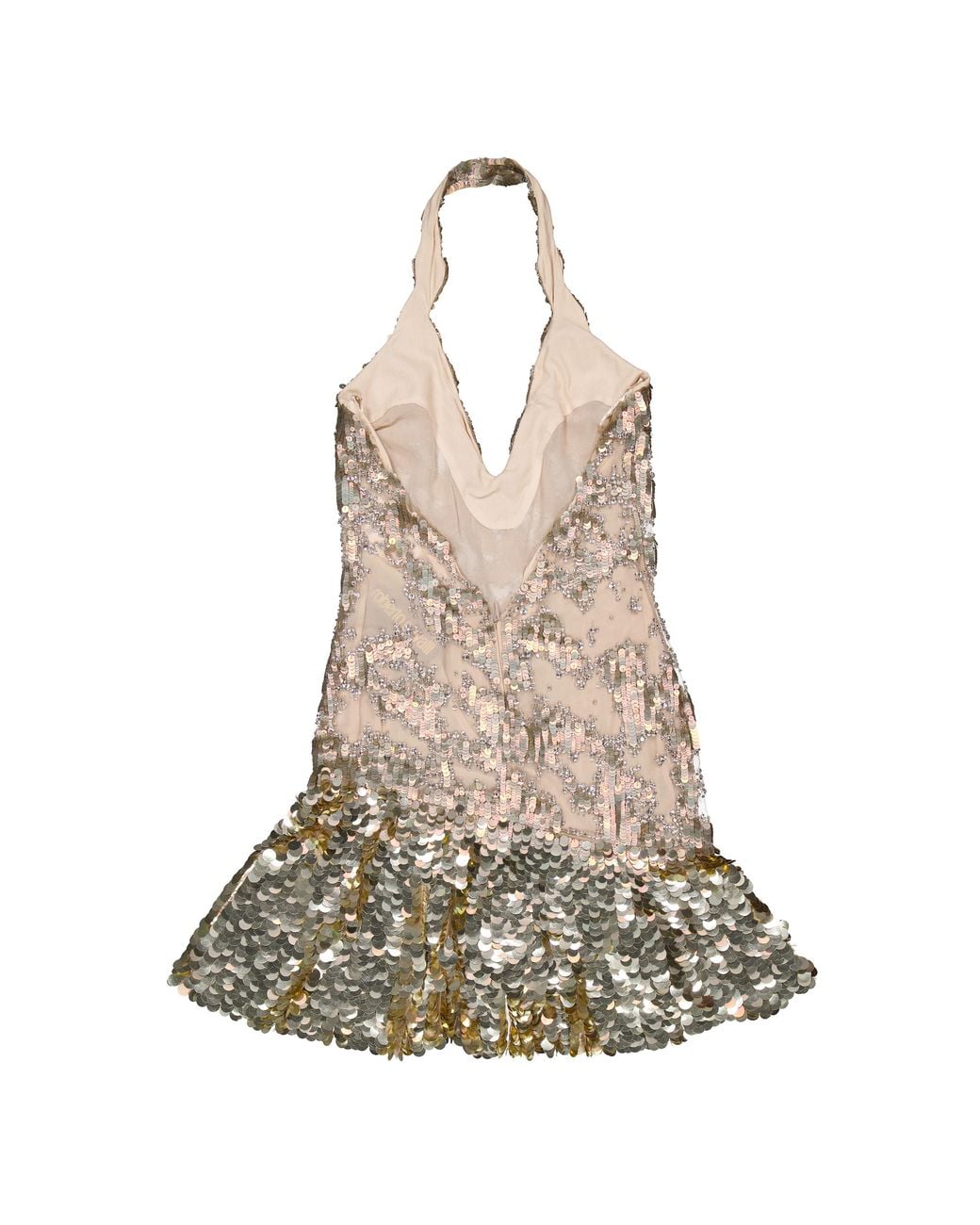 Roberto Cavalli Multicolor Sequin Halter Mini Dress, Brand Size 40 Us for men