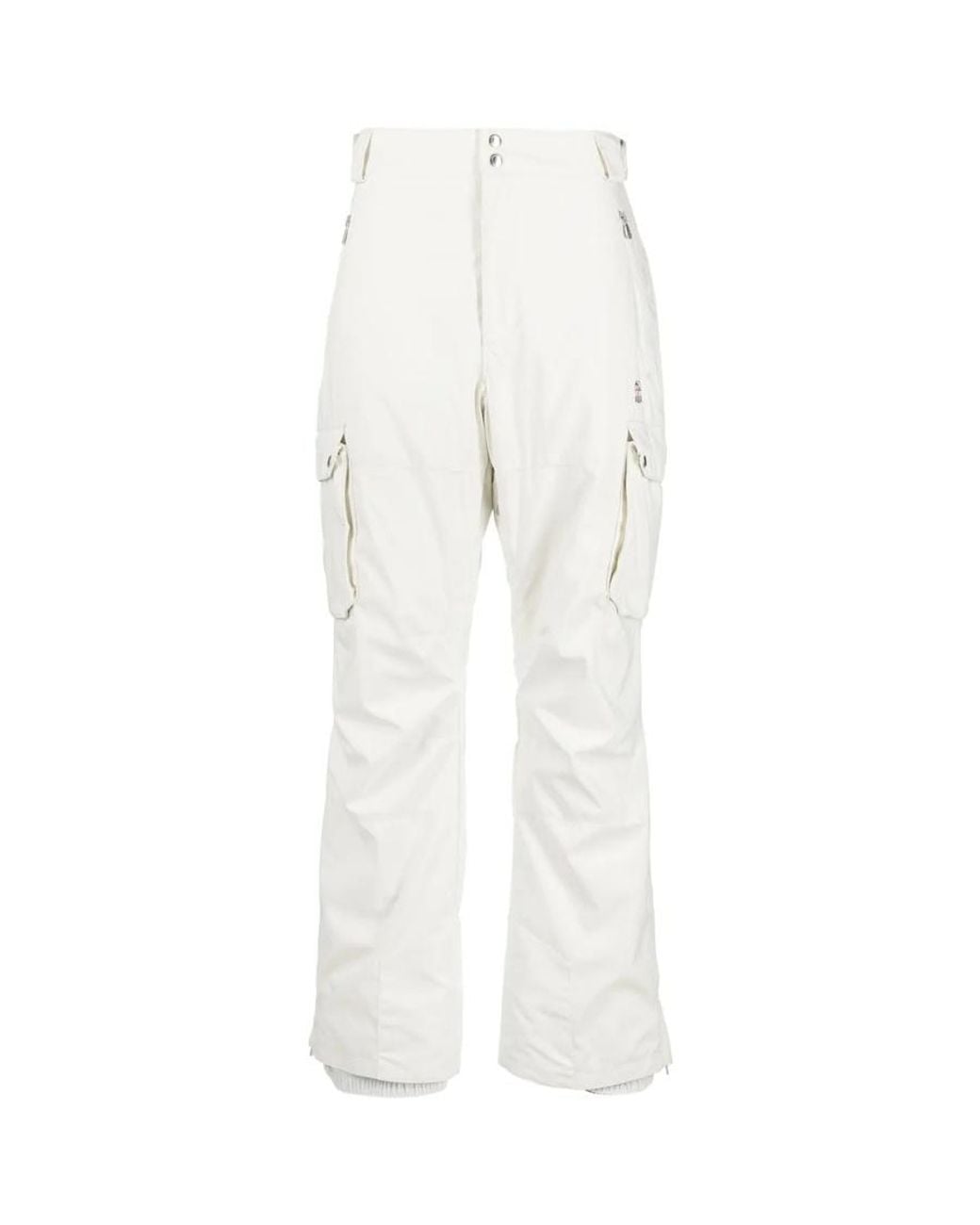 Brunello Cucinelli White Cargo Trousers With Pockets, Size Small for men