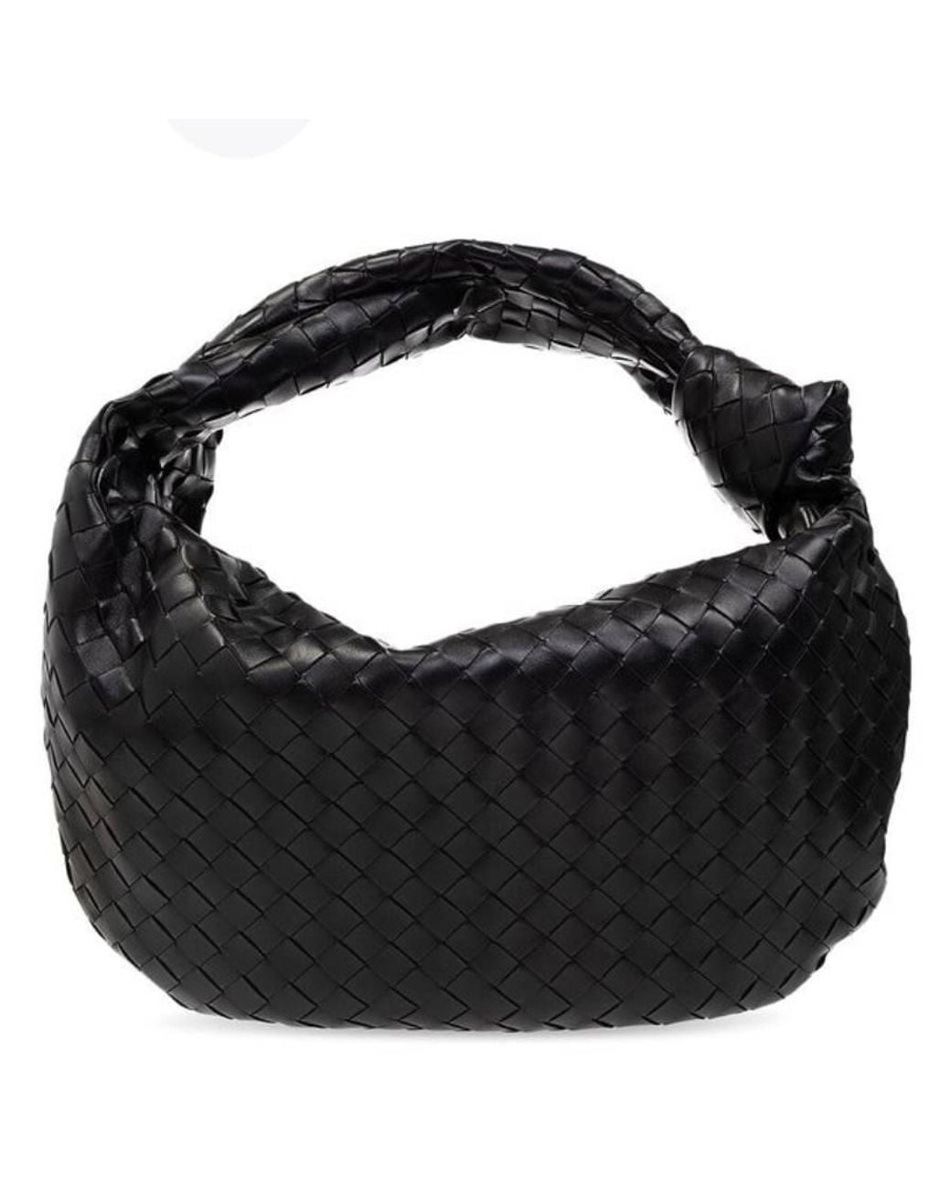 Bottega Veneta Black Intrecciato Lambskin Small Jodie Shoulder Bag for men