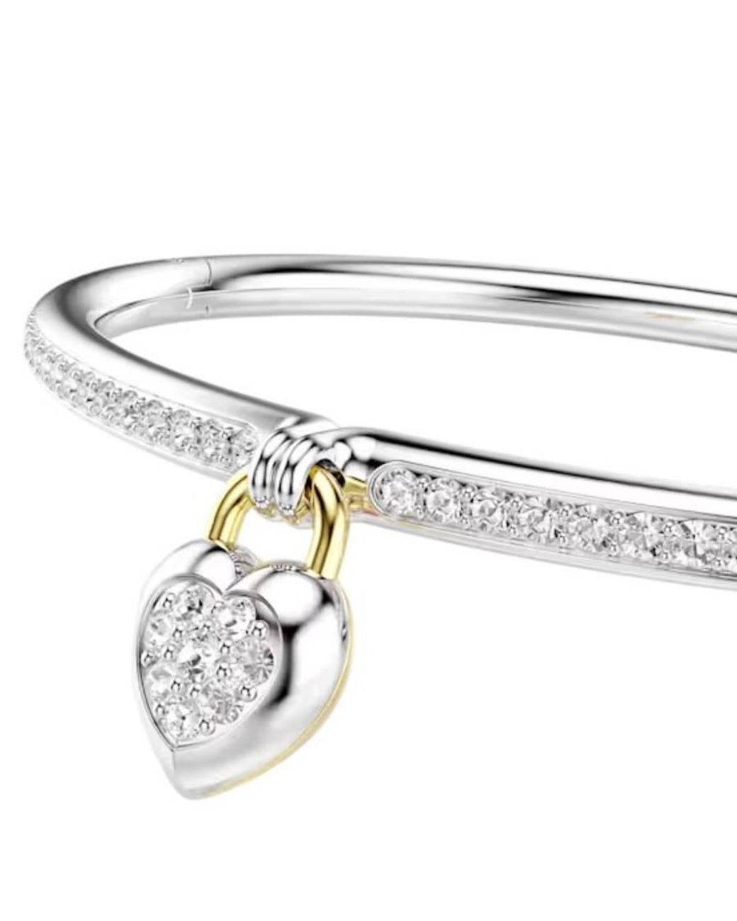 Swarovski Metallic Idyllia Mixed Cuts Heart Bangle for men