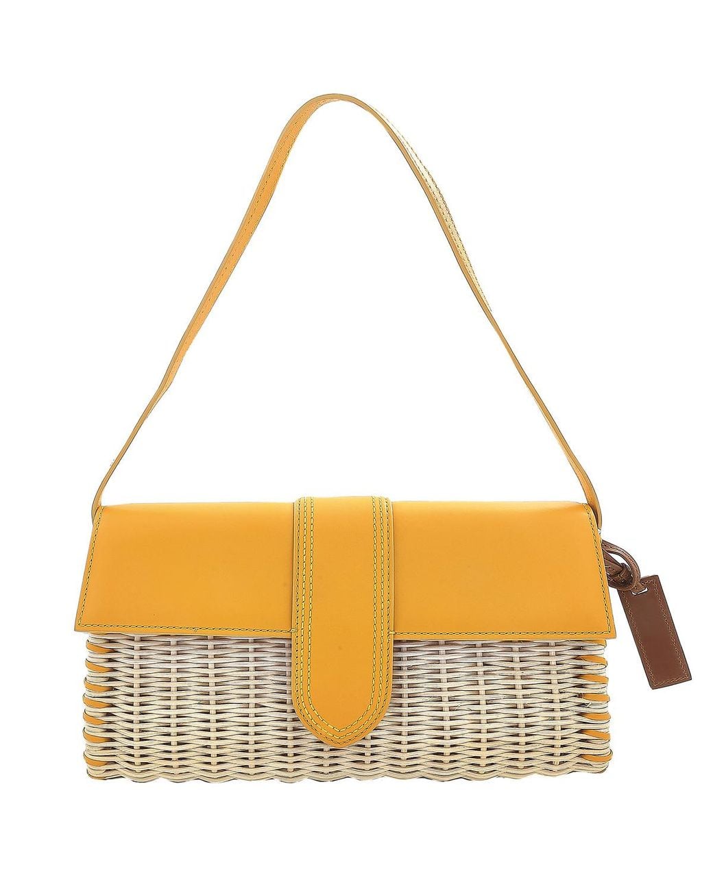 Jacquemus Metallic Le Bambino Long Woven Shoulder Bag