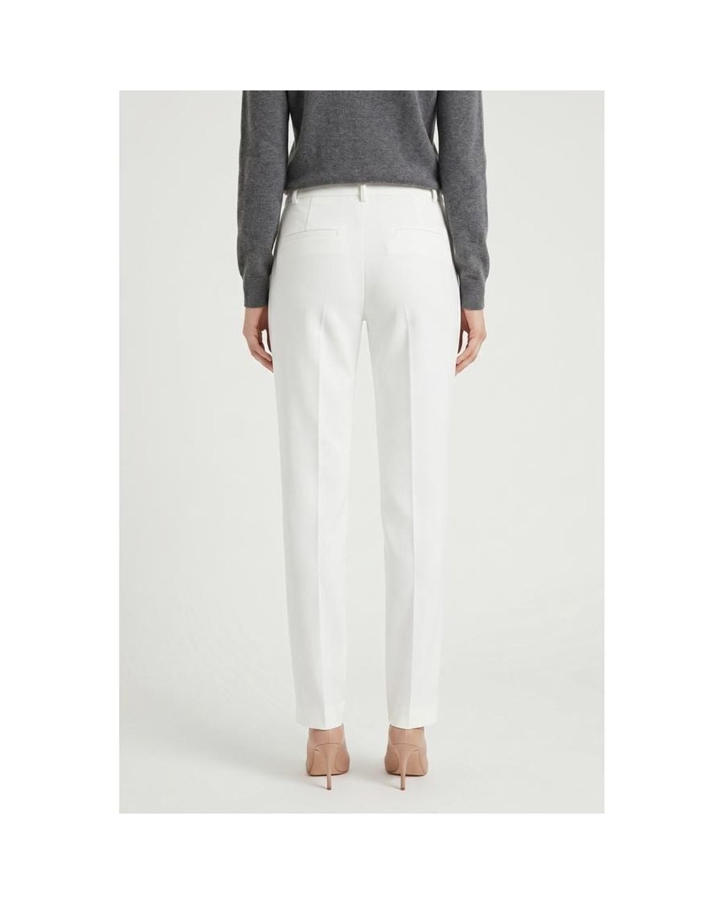 Brunello Cucinelli White Off Tailored Trousers, Brand Size 42 (Us for men