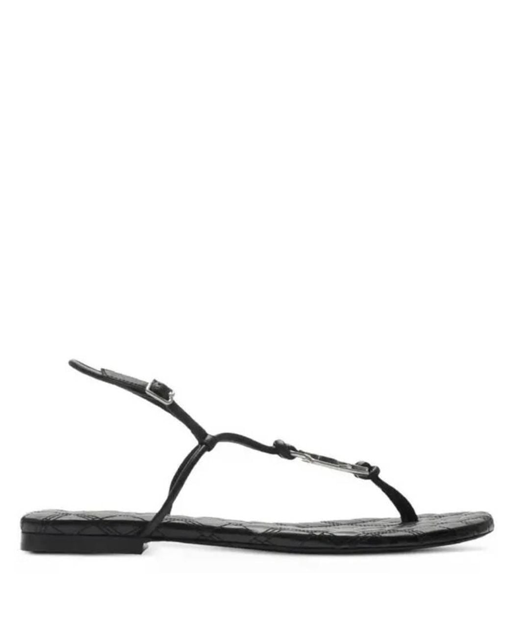 Burberry Brown Ronda Leather Thong Sandals, Brand Size 37 Us