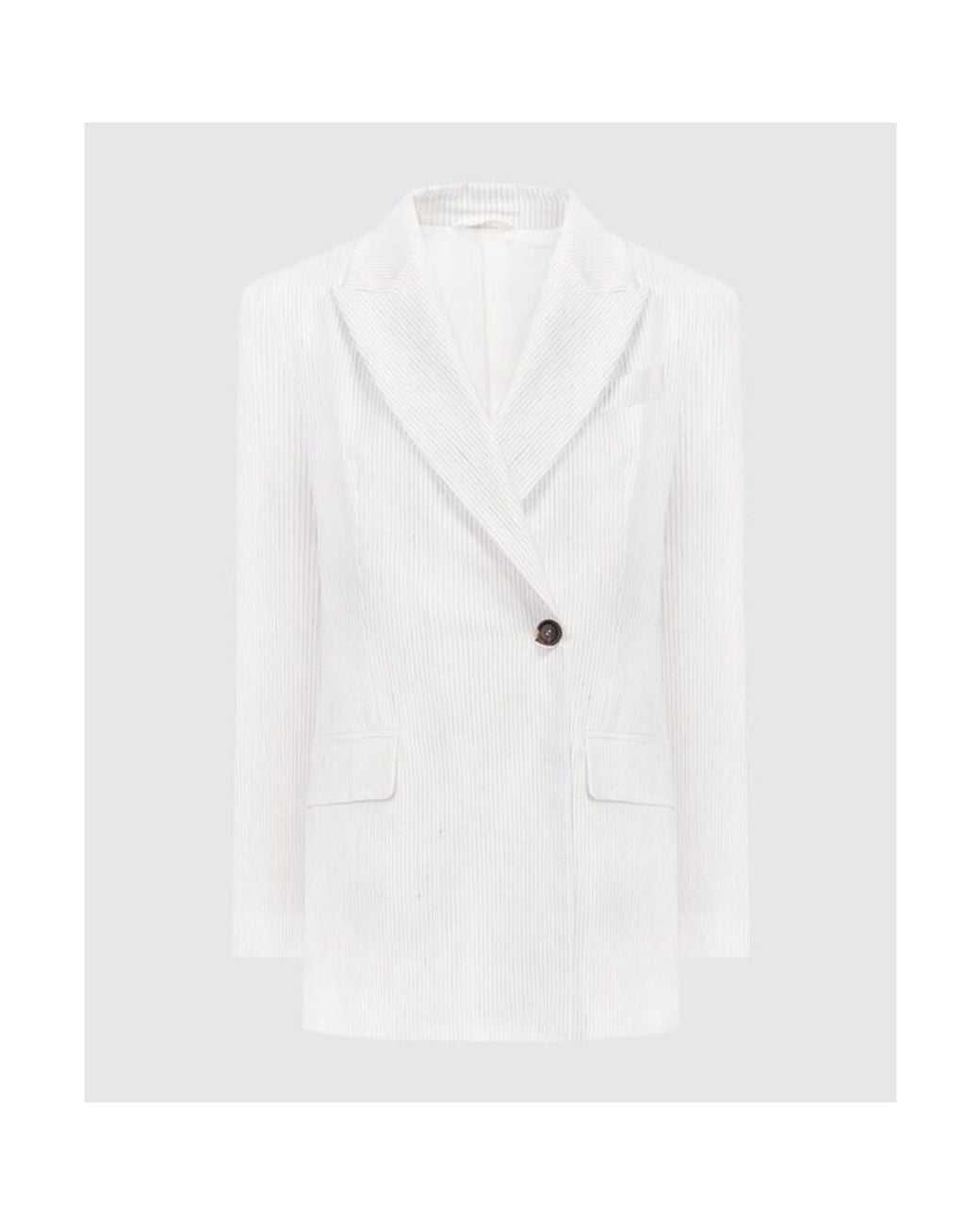 Brunello Cucinelli White Off Tailored Blazer, Brand Size 40 (Us for men