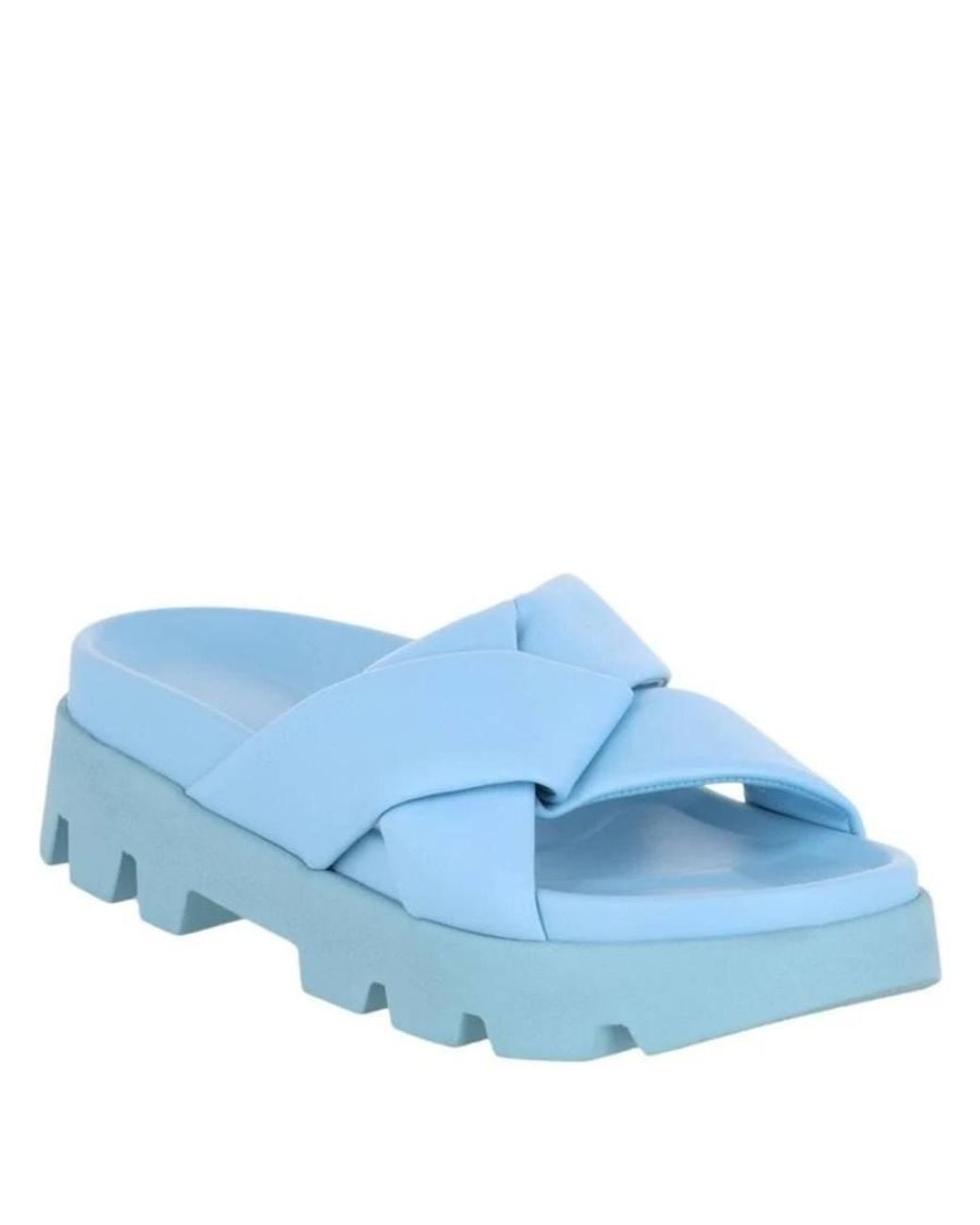 Ferragamo Blue Origami Knot Sporty Sliders