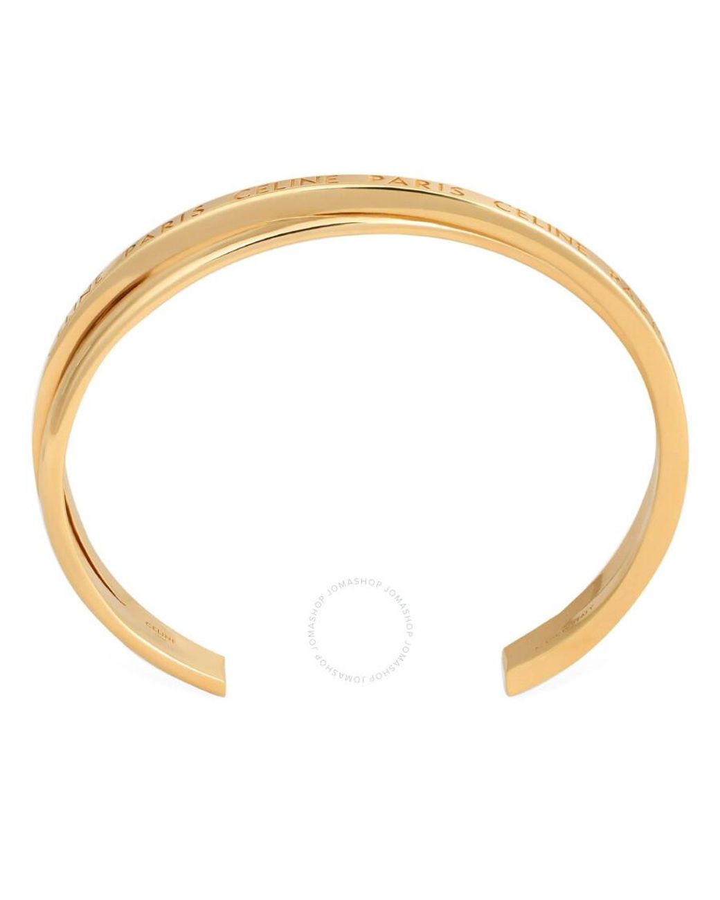 Celine Paris Double Thin Cuff in Metallic | Lyst