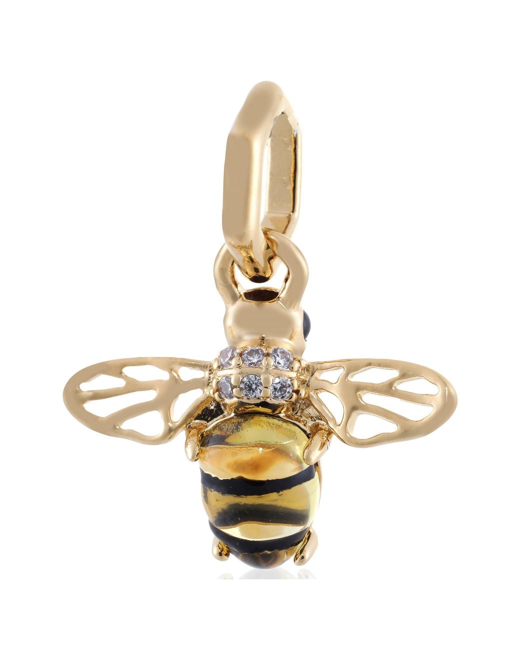 Pandora Metallic Sparkling Bee 14K-Plated Dangle Charm for men
