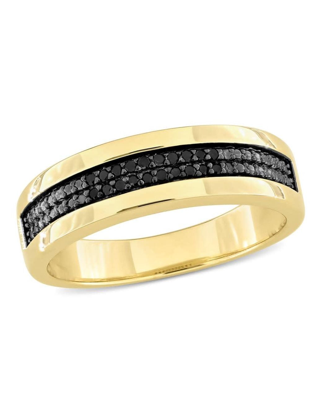 Amour Metallic 1/10Ct Tdw Diamond Double Row Anniversary Band for men