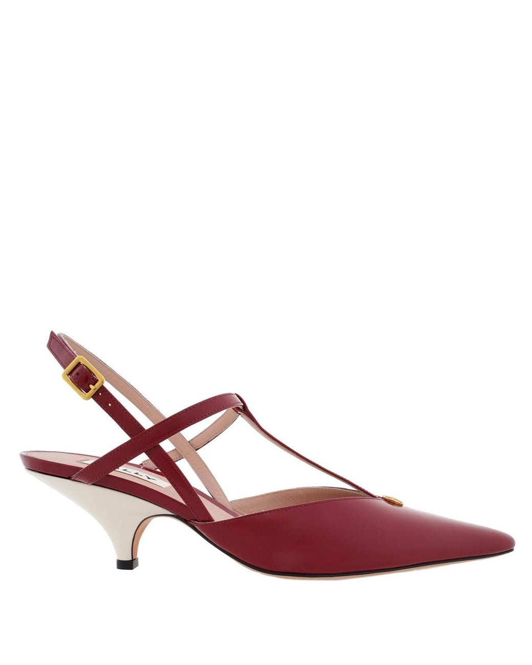 Bally Red Katy Slingback Leather Pumps, Brand Size 40 Us