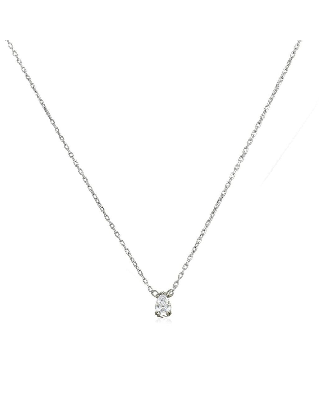 Swarovski Metallic Millenia Rhodium Plated Pear Cut Pendant Necklace for men