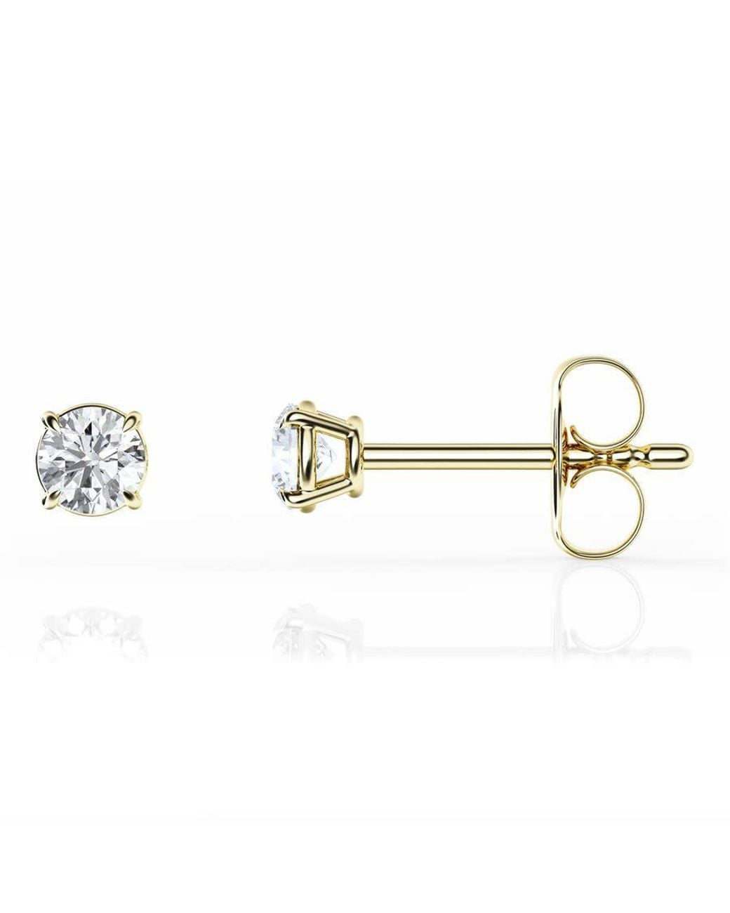 Brilliant Diamond Blue 1/3 Carat Round Lab Grown Diamond Stud Earrings for men