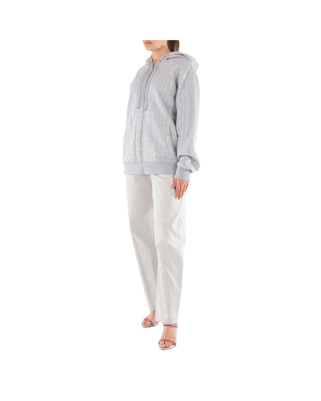 Michael Kors Gray Long Sleeve Zip-Up Hoodie for men