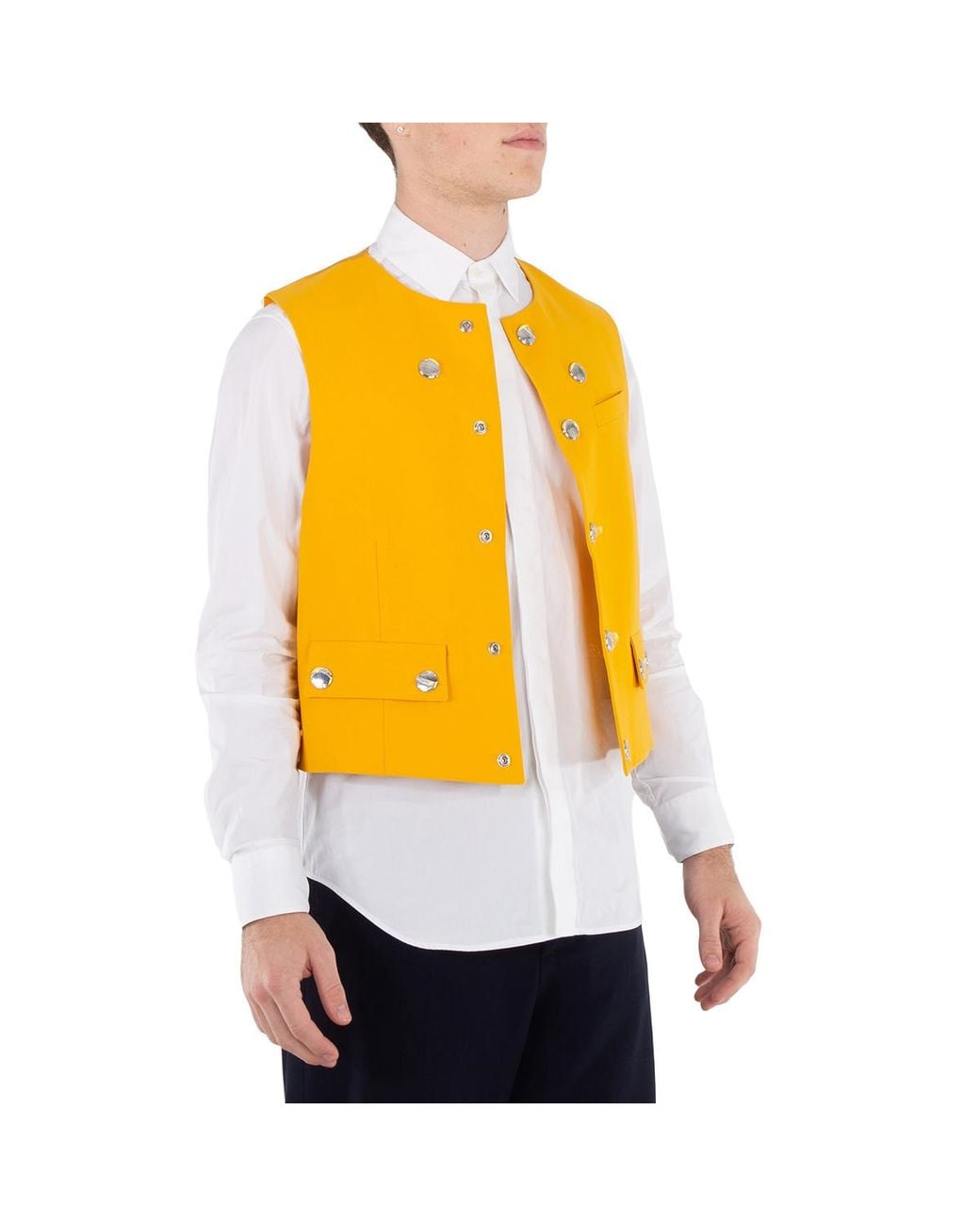 Burberry Yellow Marigold Wool Waistcoat, Brand Size 46 (Us for men