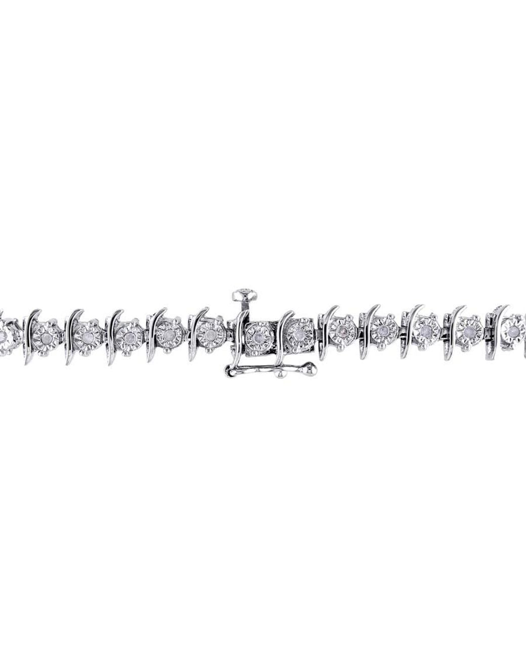 Amour Metallic 1/2 Ct Tw Diamond Tennis Bracelet for men