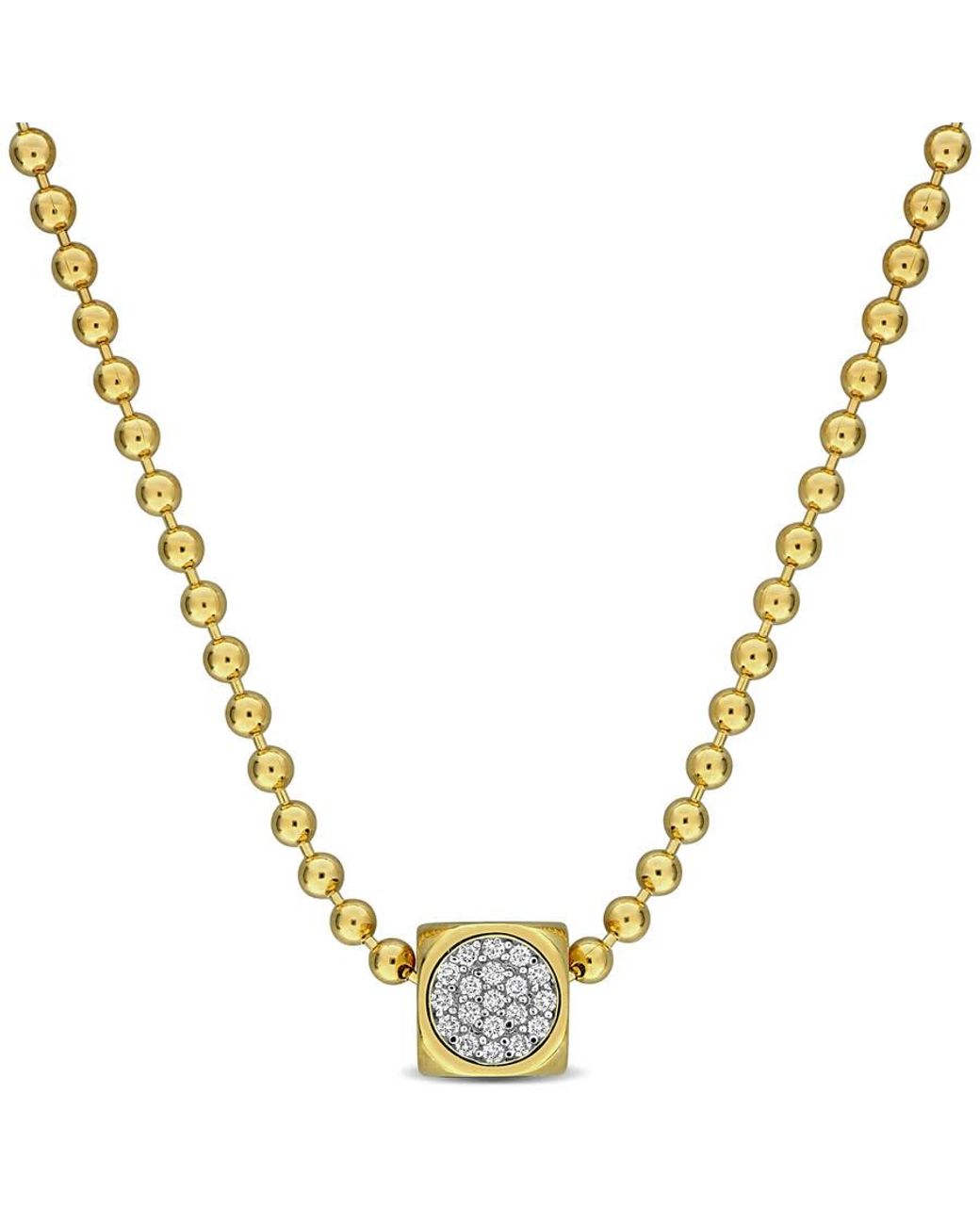 Amour Metallic 3 1/8Ct Tgw Onyx And Topaz Pendant With Chain for men