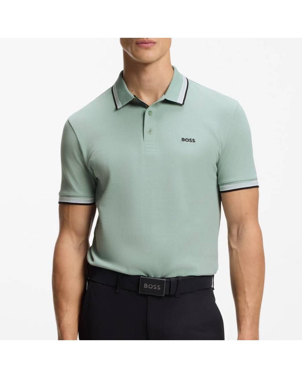 Boss Green Paddy Logo Detail Cotton Polo Shirt for men