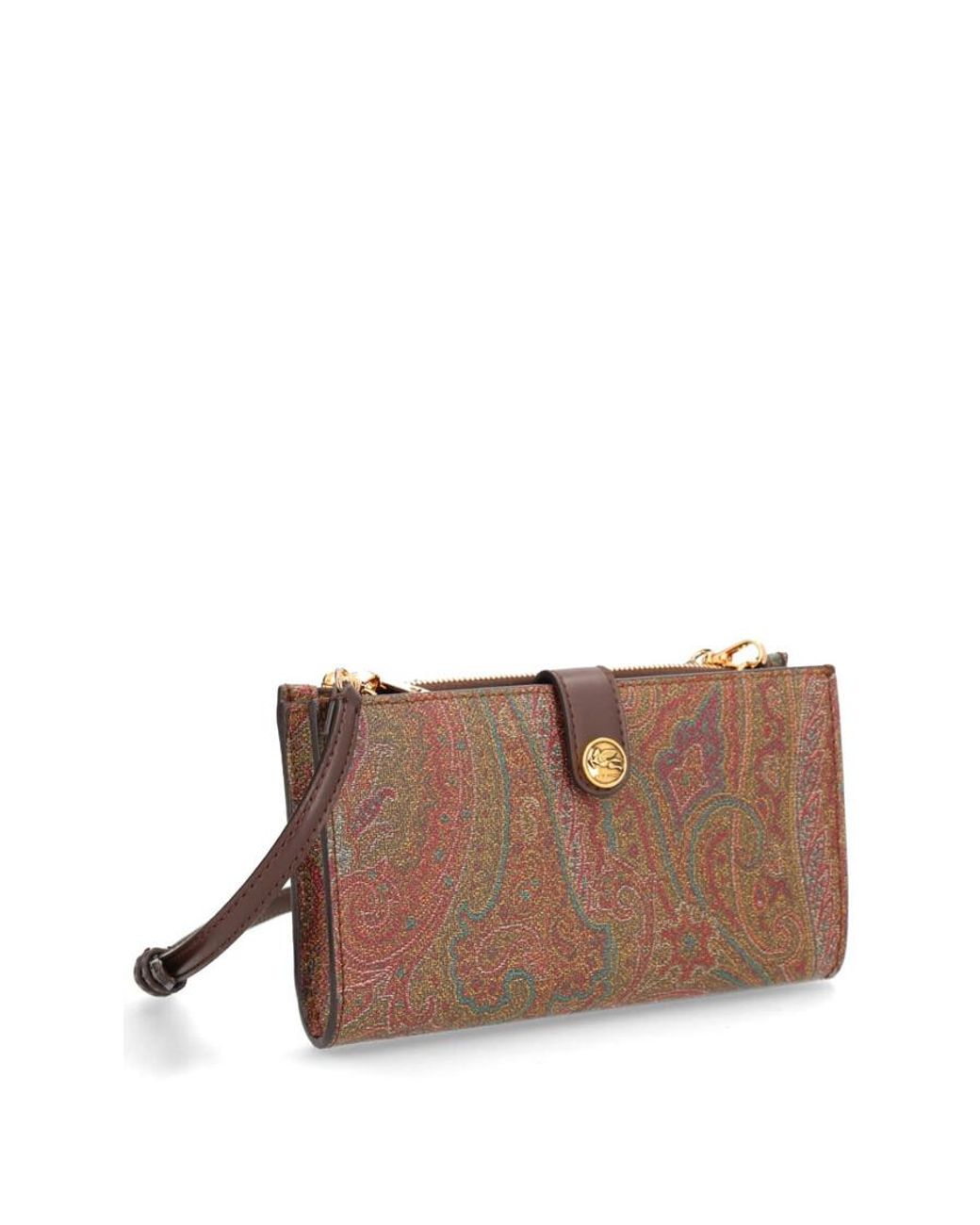 Etro Brown Arnica Shoulder Wallet