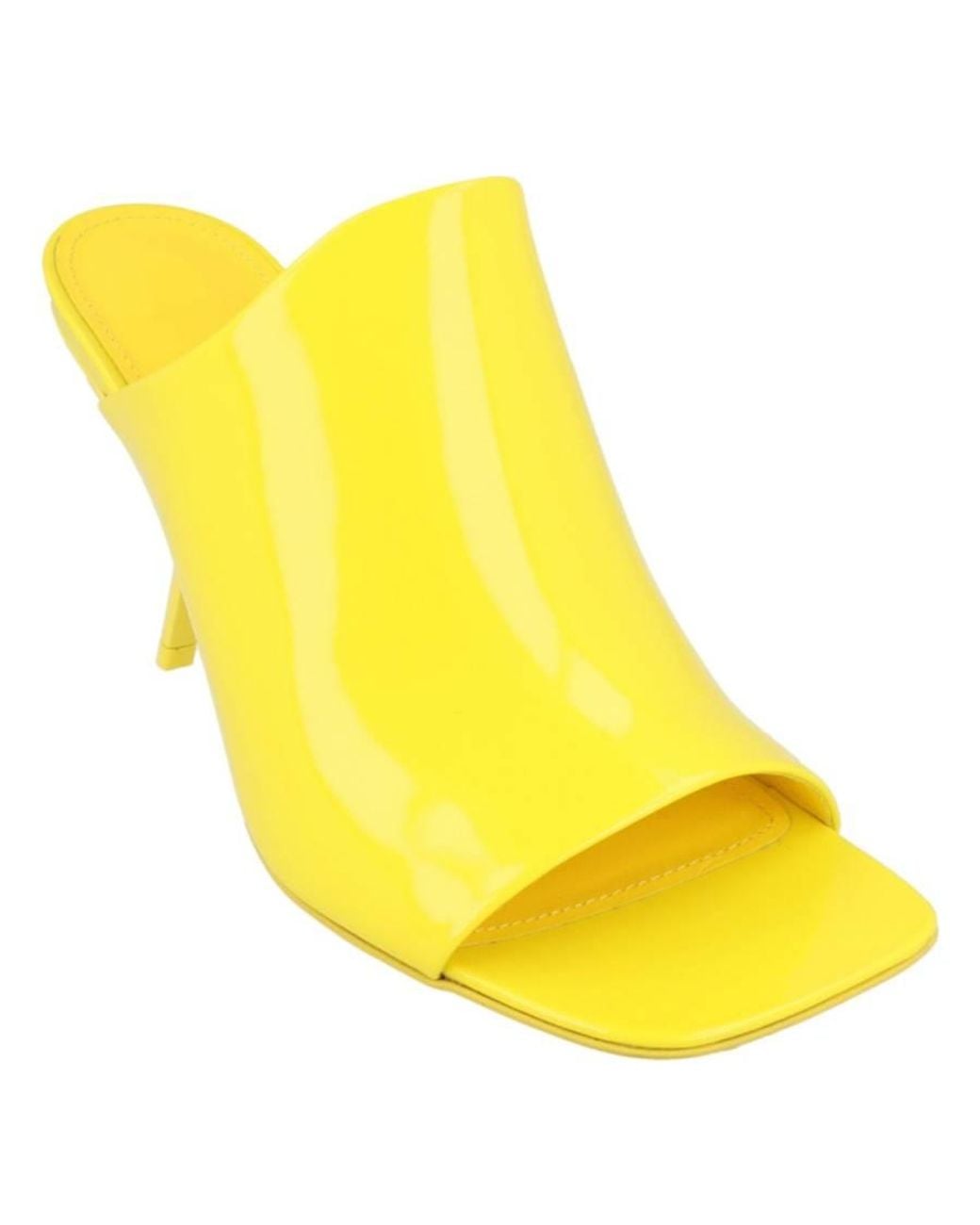 Ferragamo Yellow Ferragamo Era Patent Leather Mules