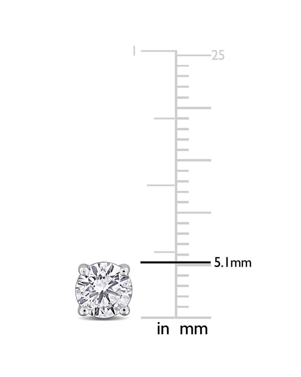 Created Forever Metallic 1Ct Tw Lab-Grown Diamond Solitaire Stud Earrings for men