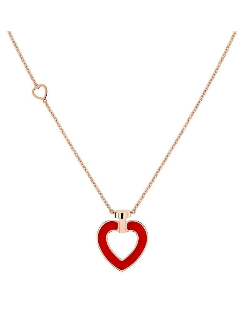 Fred Metallic Pretty Medium Model Heart Pendat Necklace for men