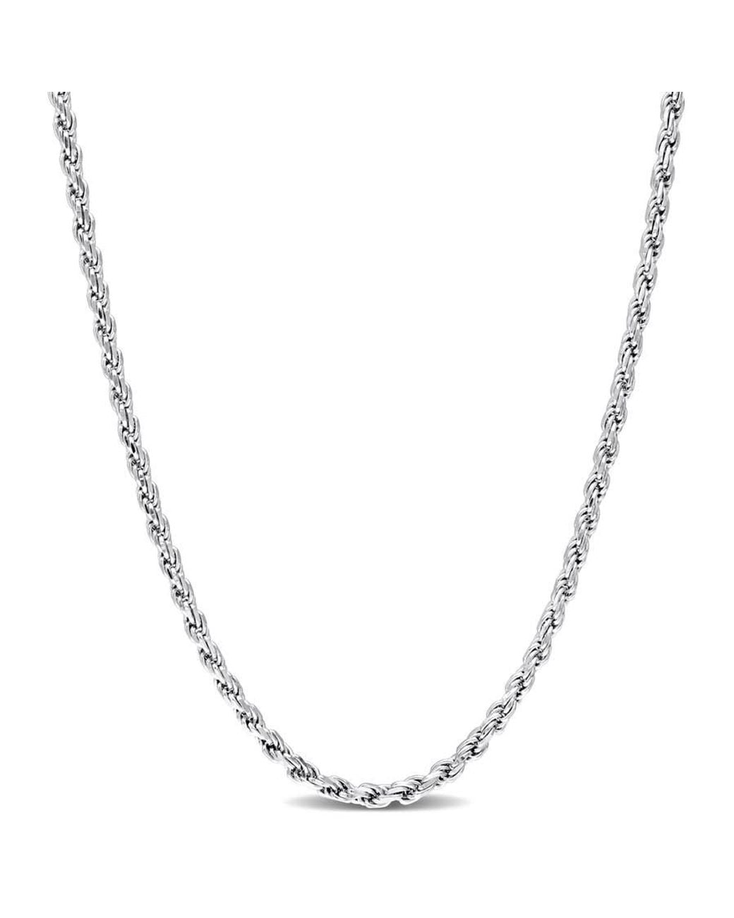 Amour Metallic 2.2Mm Rope Chain Necklace