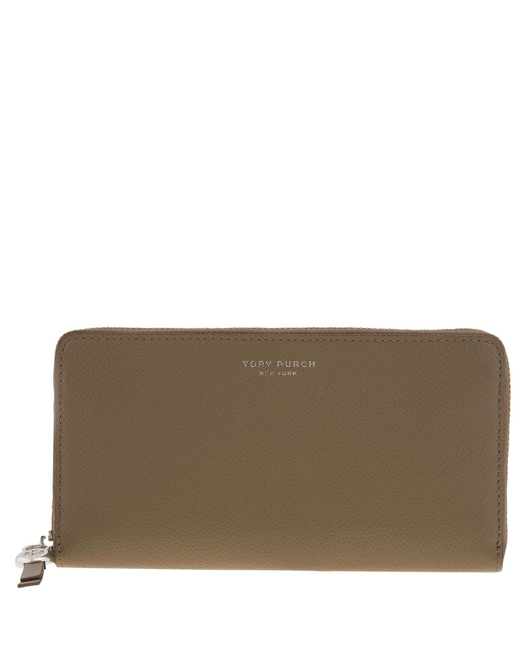 Tory Burch Brown Romy Zip Leather Continental Wallet for men