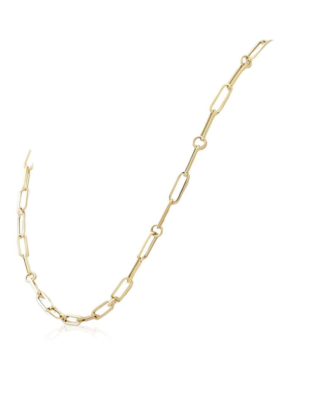 Roberto Coin Metallic 18K Thin Lariat Paperclip Necklace for men