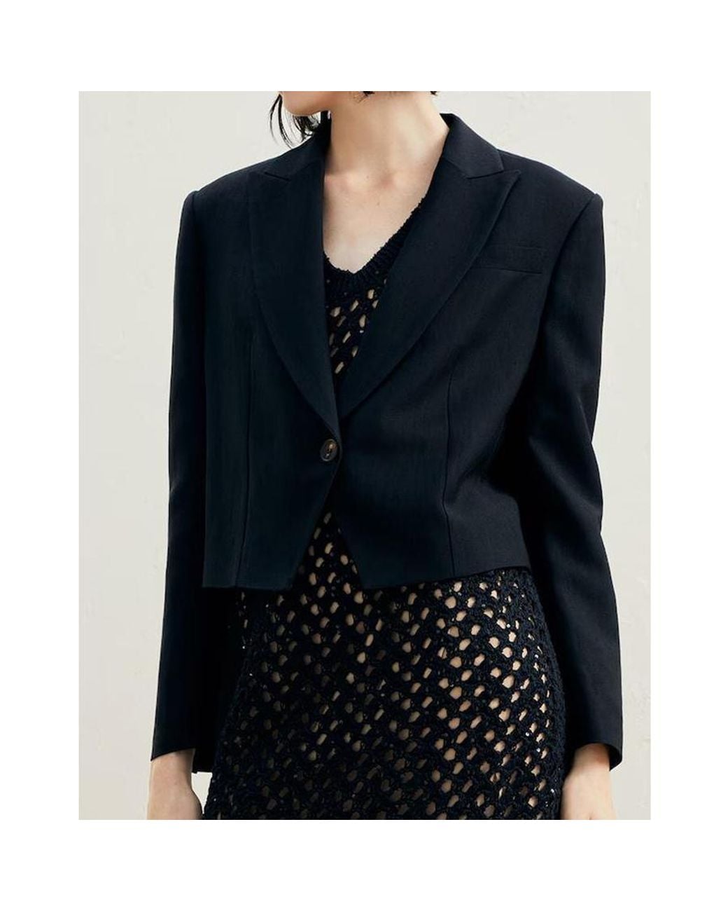 Brunello Cucinelli Blue Cropped Blazer, Brand Size 38 (Us for men