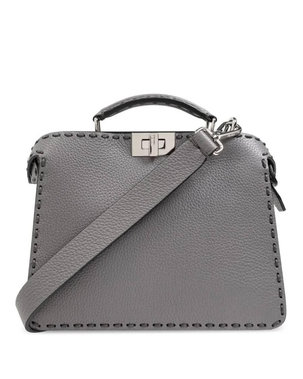 Fendi Black Peekaboo Iseeu Mini Leather Bag for men