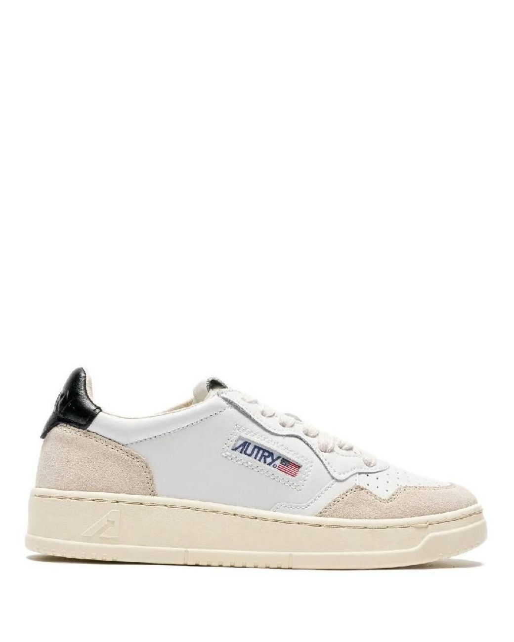 Autry White Medalist Low-Top Sneakers, Brand Size 37 Us