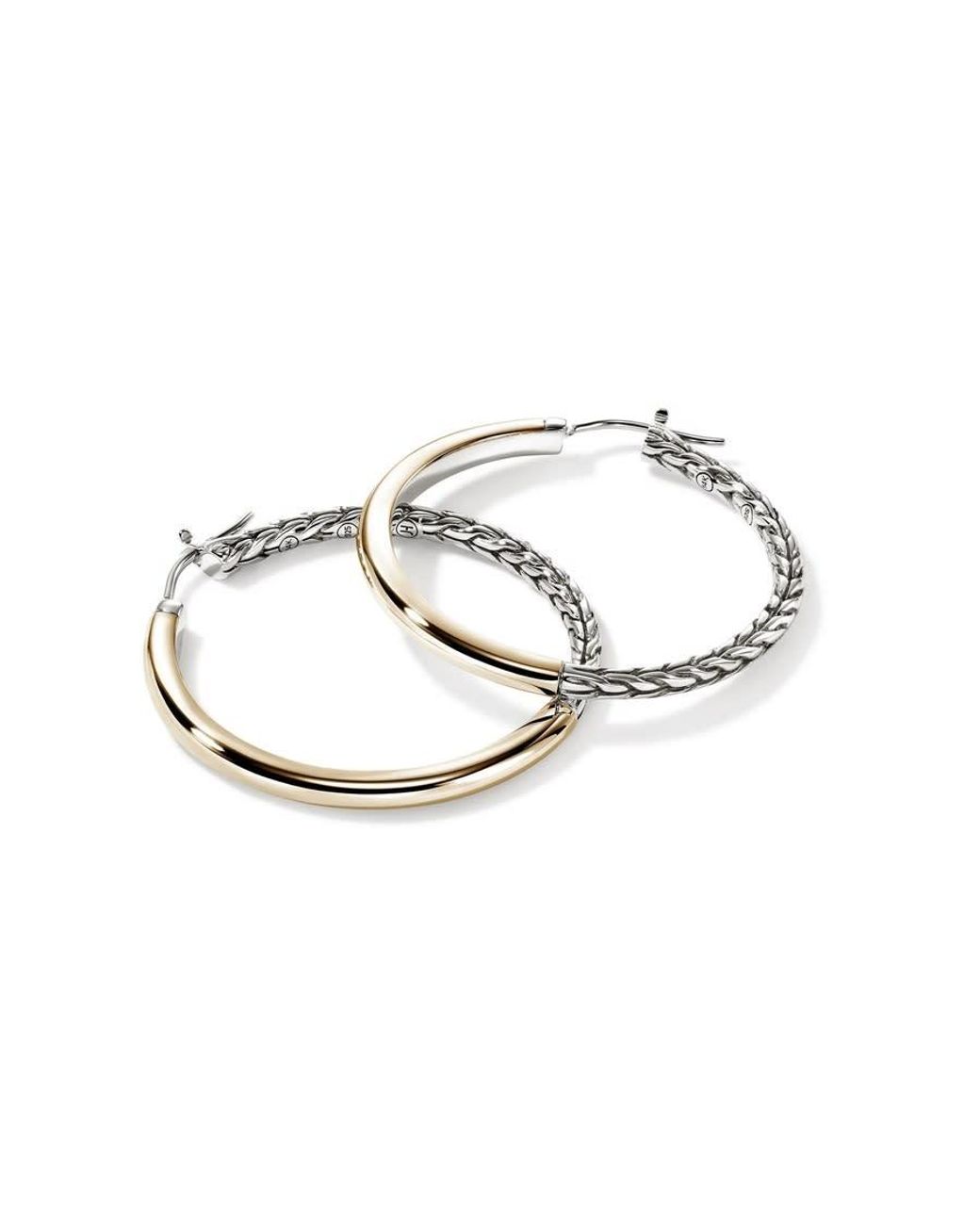 John Hardy Metallic Essential Hoop Earring, Sterling, 30Mm for men