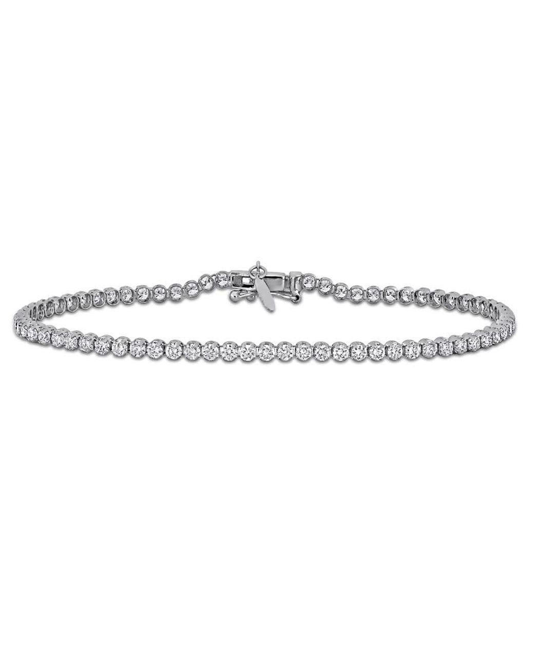 Created Forever Metallic 3Ct Tw Lab-Grown Diamond Tennis Bracelet for men