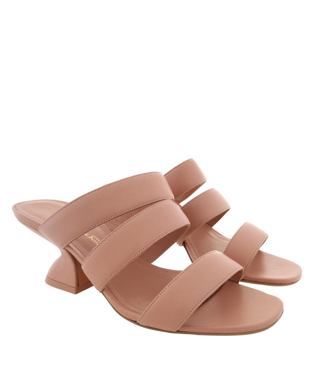 Ferragamo Pink Steffie 55 Heeled Mules