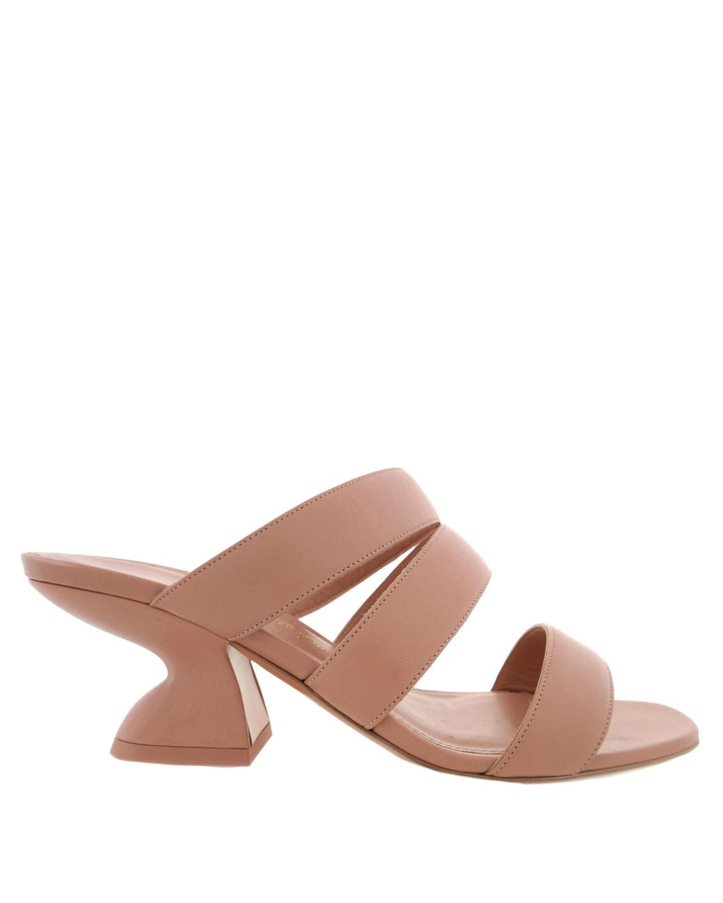 Ferragamo Pink Steffie 55 Heeled Mules