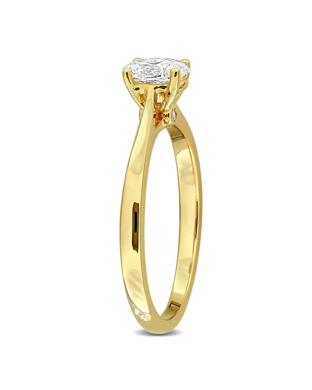 Created Forever Metallic 1/2Ct Tw Oval And Round-Cut Lab-Grown Diamond Engagement Ring for men