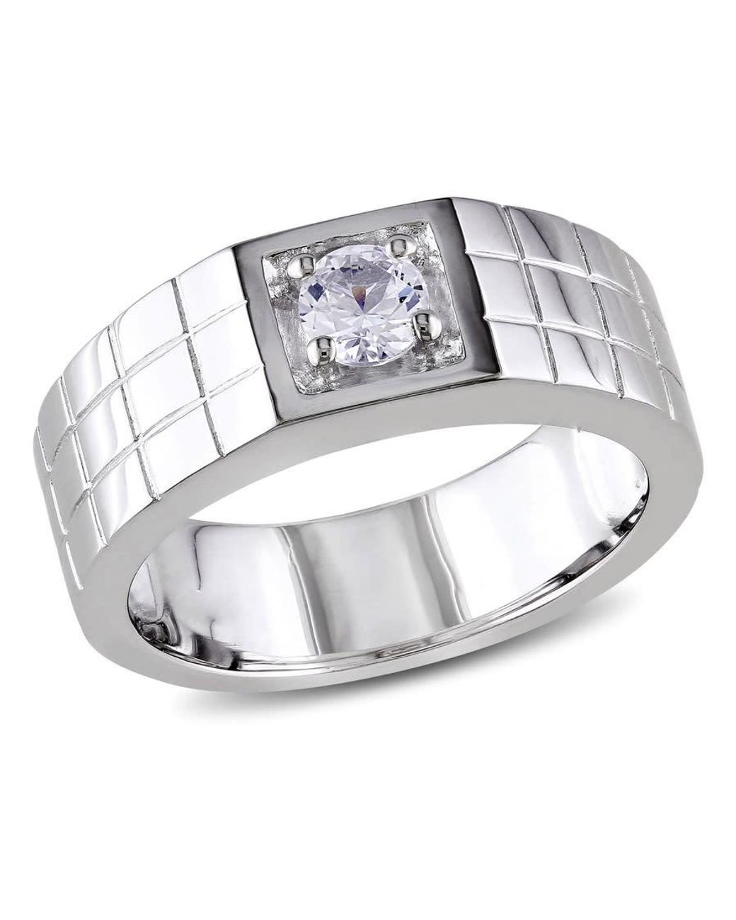 Amour Metallic Created Sapphire Ring for men