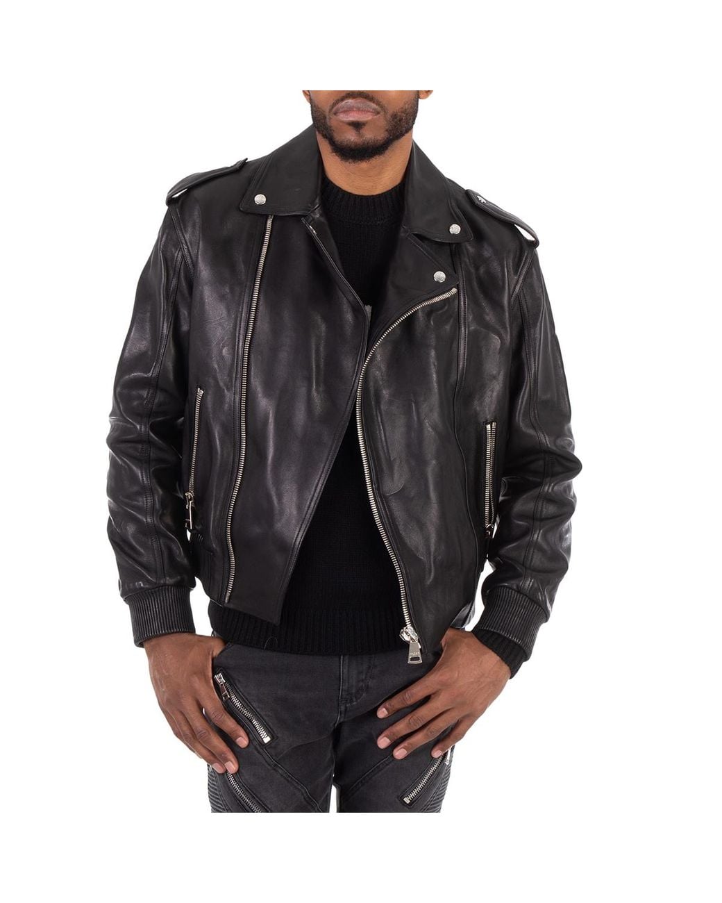 Balmain Black Coats for men