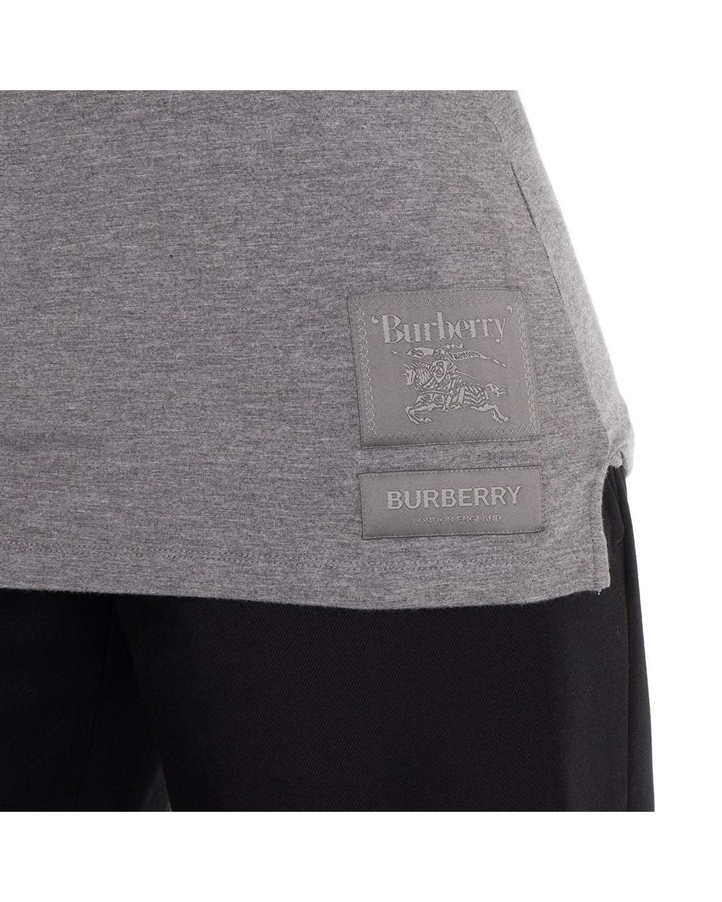 Burberry Gray Equestrian Knight Thin Strap Tank Top