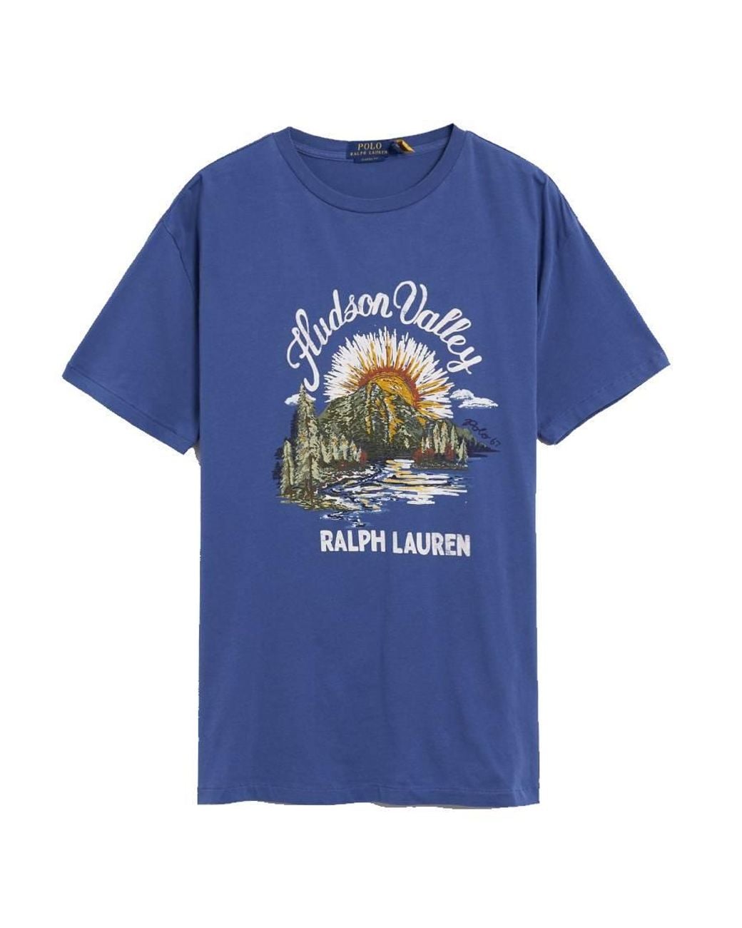 Polo Ralph Lauren Blue Hudson Valley Graphic T-Shirt for men