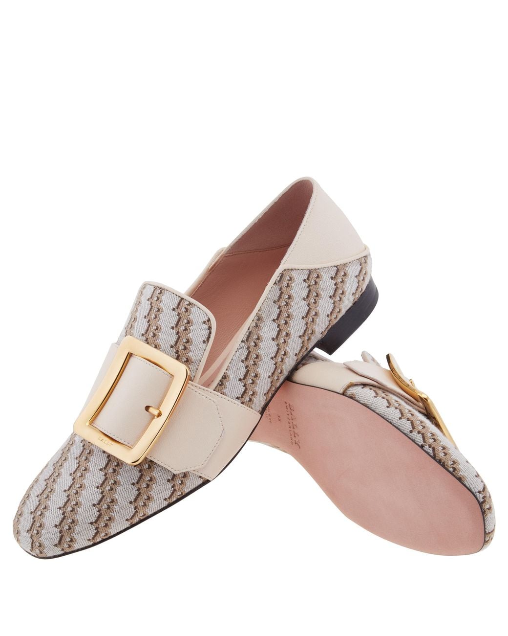 Bally Natural Bell Du Jour Janelle Logo Slippers, Brand Size 35 Us