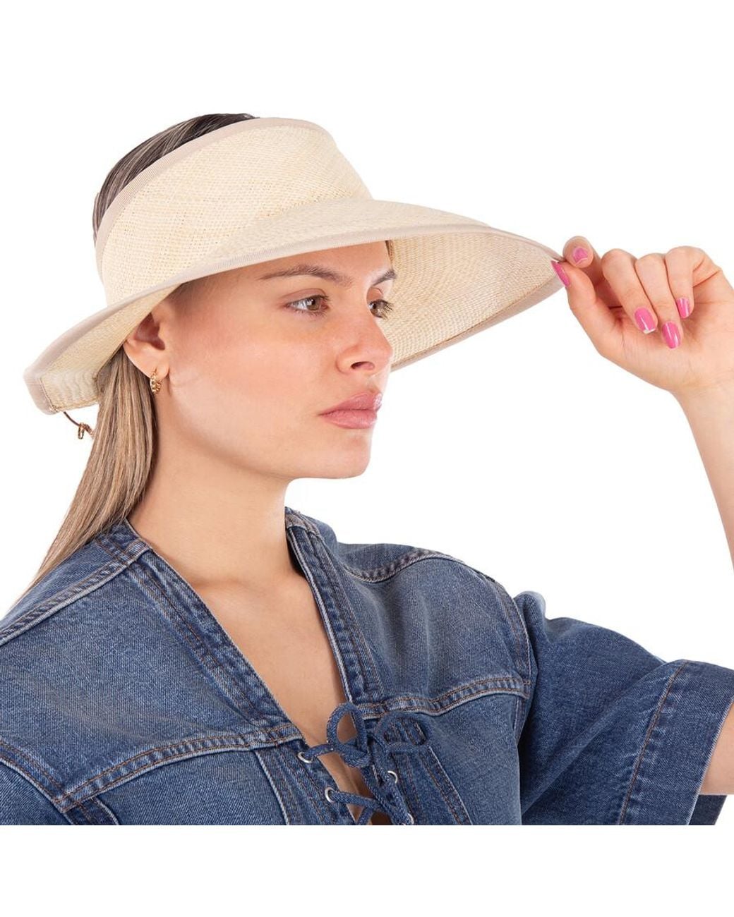 Van Palma Natural Visor Hat