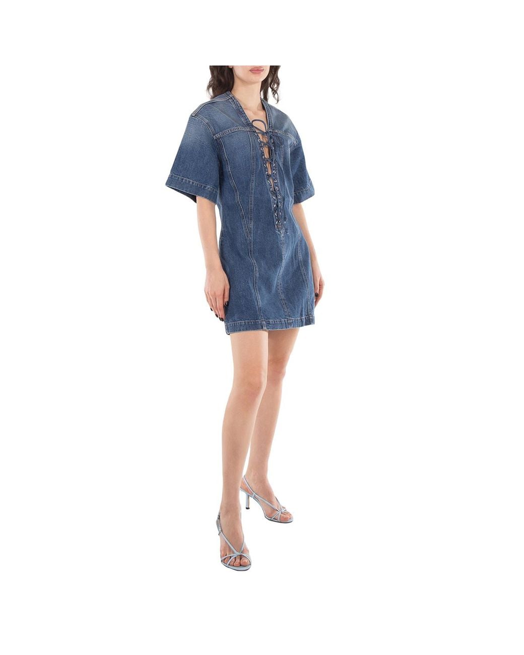 Stella McCartney Blue Vintage Lacing Dress