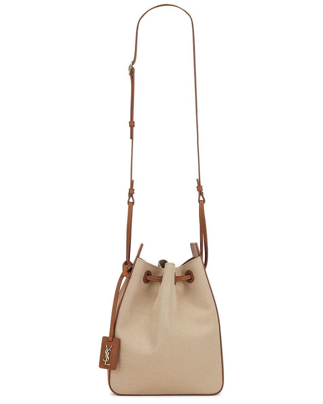 Saint Laurent Natural Senna Small Bucket Bag for men