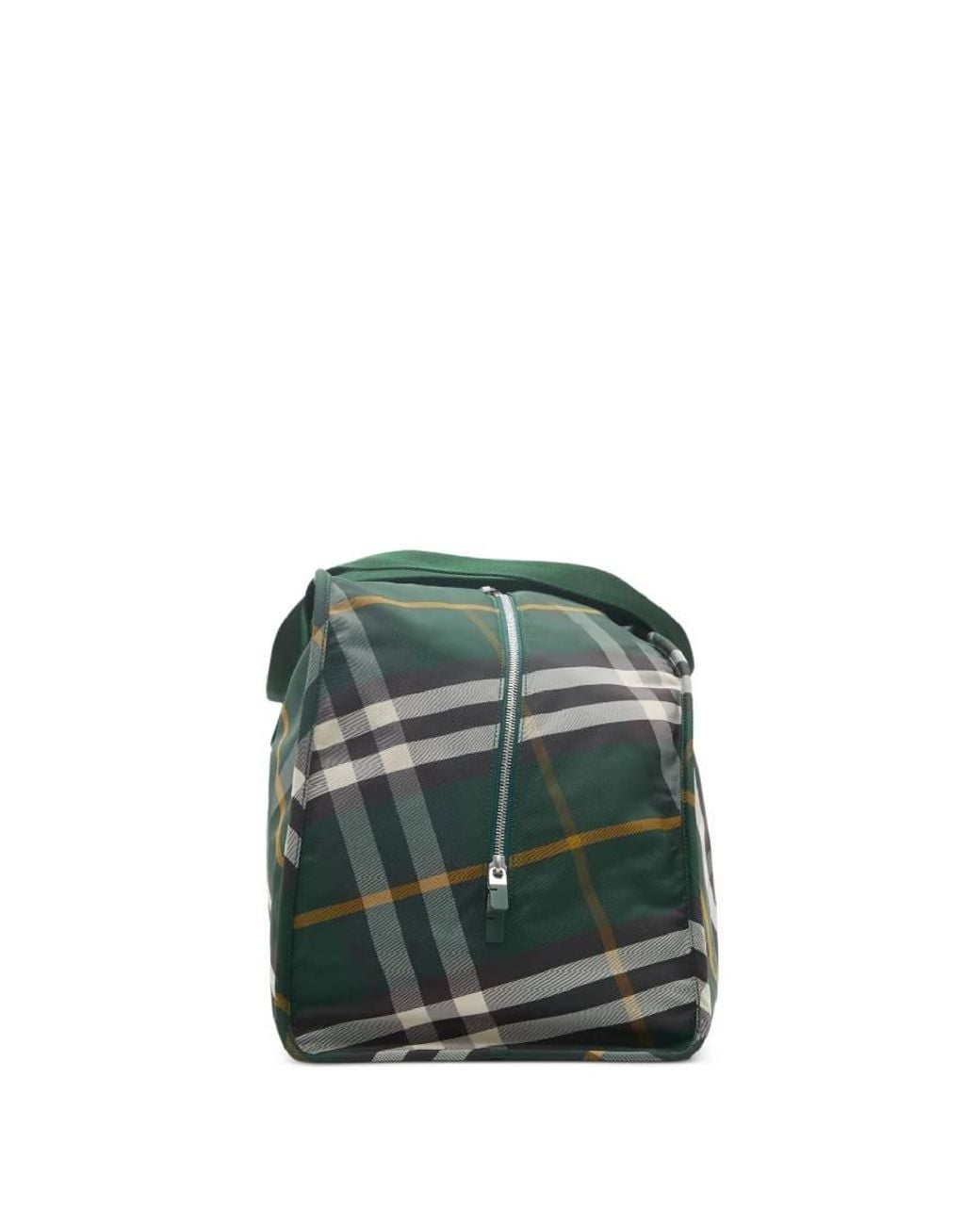 Burberry Green Check Pattern Large Shield Duffle Bag for men