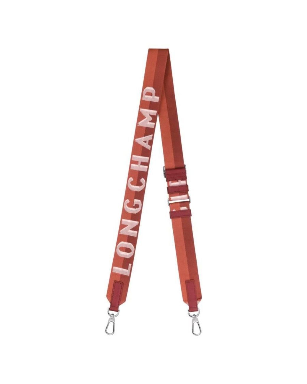 Longchamp Red Shadow Logo Canvas Shoulder Strap for men