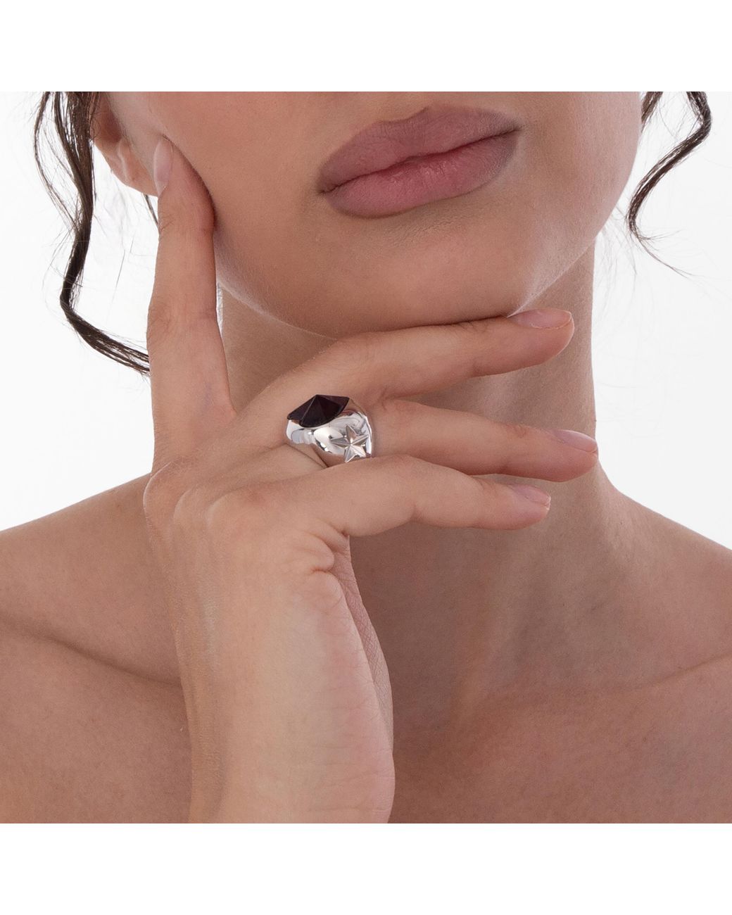 Baccarat Metallic 'Etoile De Mon Coeur' Crystal Ring .5 2812843 for men